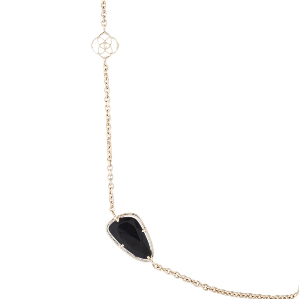 Kendra Scott Gold Necklace with Black Pendant